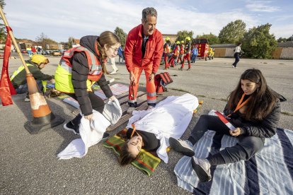 Simulacro de accidente con múltiples víctimas en el Hospital Militar.