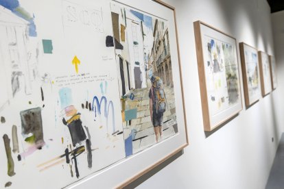Imágenes de la exposición Miradas do Camiño que en 2027 recorrerá las cuatro provincias de Galicia.