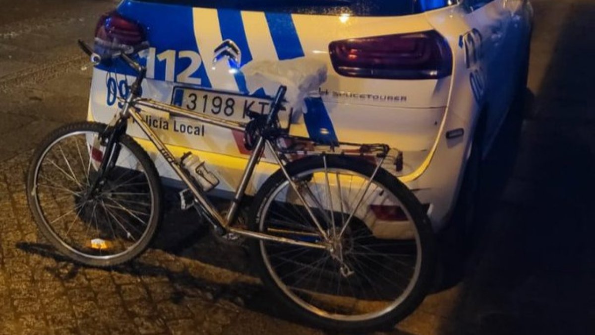 Bicicleta interceptada por la Policía Local de Burgos. POLICÍA LOCAL