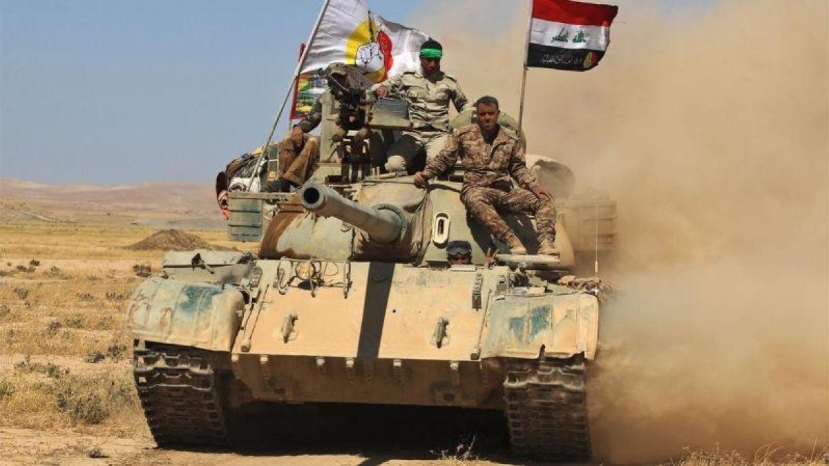 Milicianos iraquís que participan en la ofensiva sobre Tel Afar.-AFP / AHMAD AL-RUBAYE