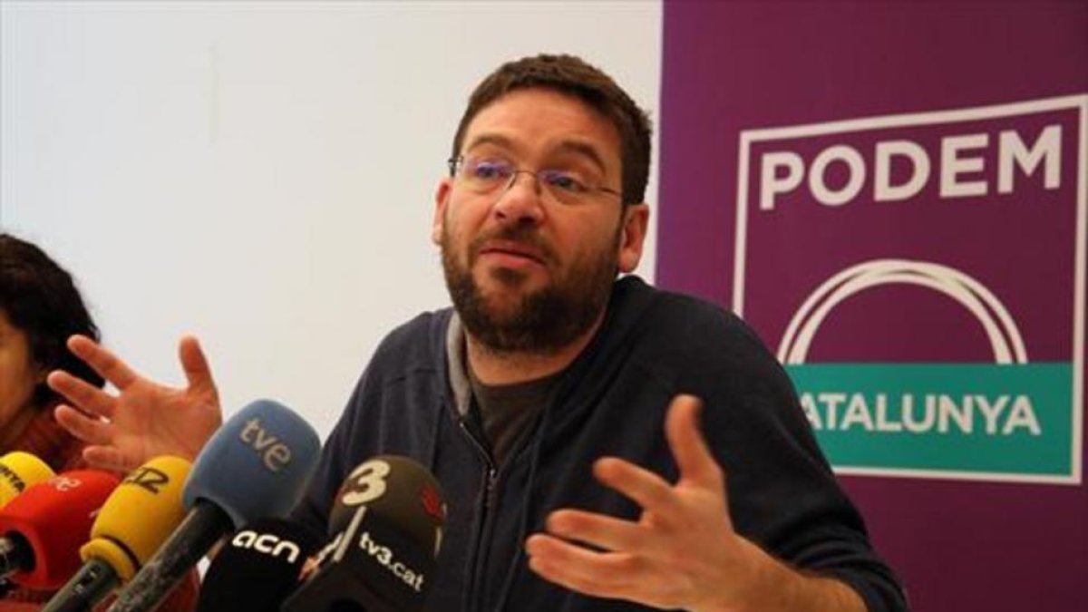 El secretario general de Podem, Albano-Dante Fachin, el 13 de febrero.-RICARD CUGAT