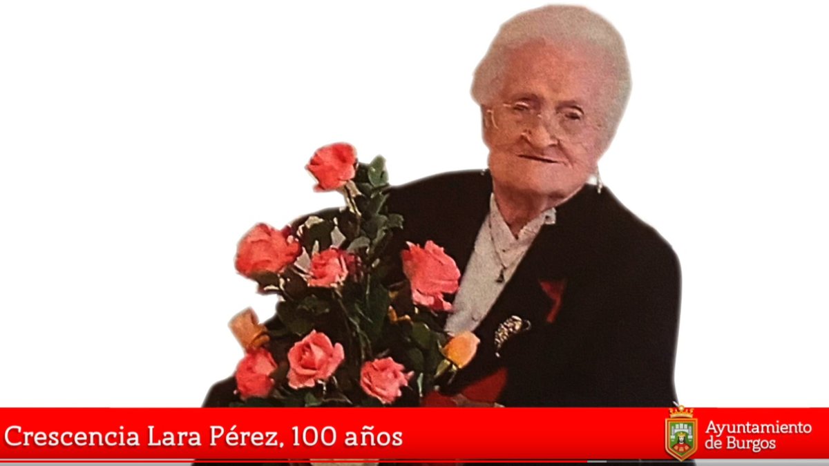 Crescencia Lara, de 100 años, es una de las personas mayores que aparecen en el vídeo de homenaje. ECB