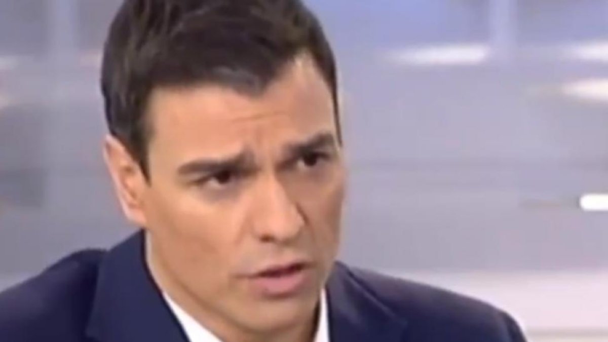 Momento de la entrevista de Sánchez en Tele 5-EL PERIODICO