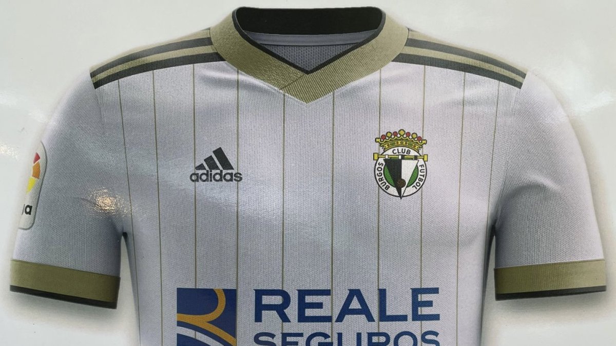 Imagen de la nueva camiseta del Burgos CF. TWITTER / @sgpulgar