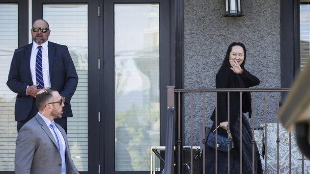 Meng Wanzhou, la directora financiera de Huawei, en su vivienda de Canadá.-AP / THE CANADIAN PRESS