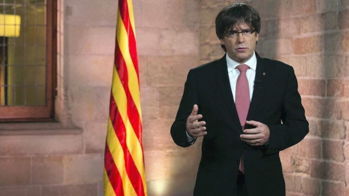 El presidente de la Generalitat,  Carles Puigdemont.-RUBEN MORENO GARCIA