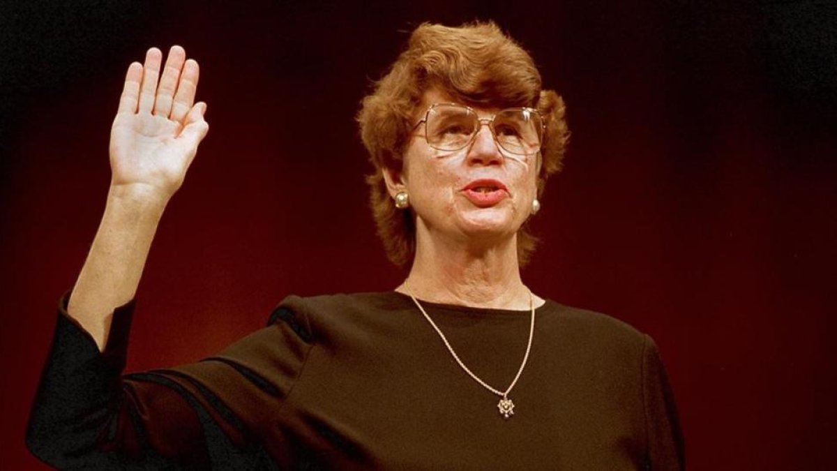 Janet Reno cuando juró su cargo como Fiscal General en 1993.-AP / BARRY THUMMA