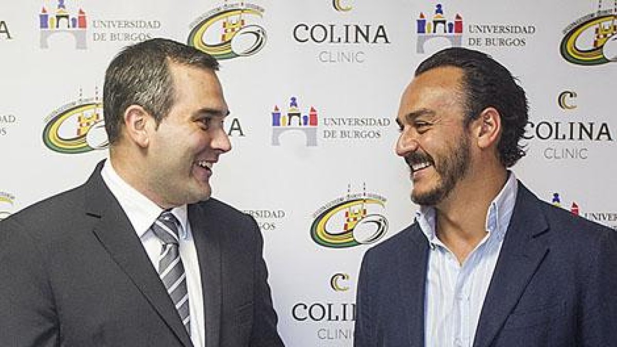 Leví Moreno y César Colina presentaron ayer el acuerdo de patrocinio-Santi Otero