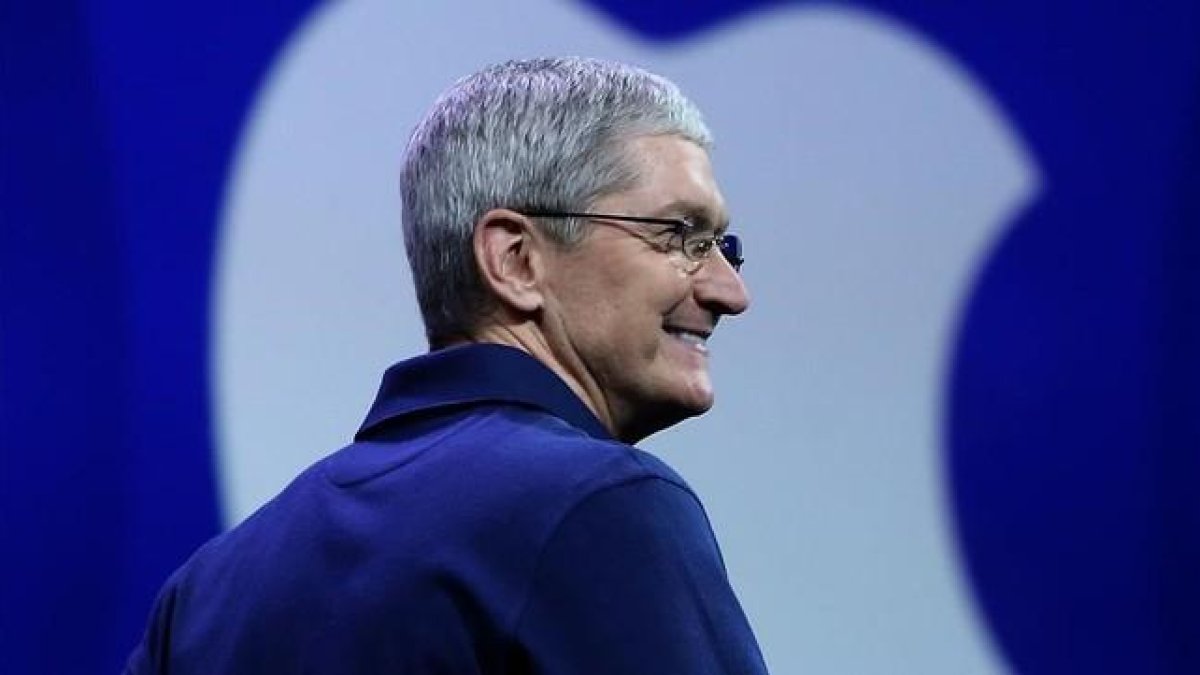 Tim Cook, CEO de Apple se opone a la decisión judicial de desencriptar el iPhone.-JUSTIN SULLIVAN