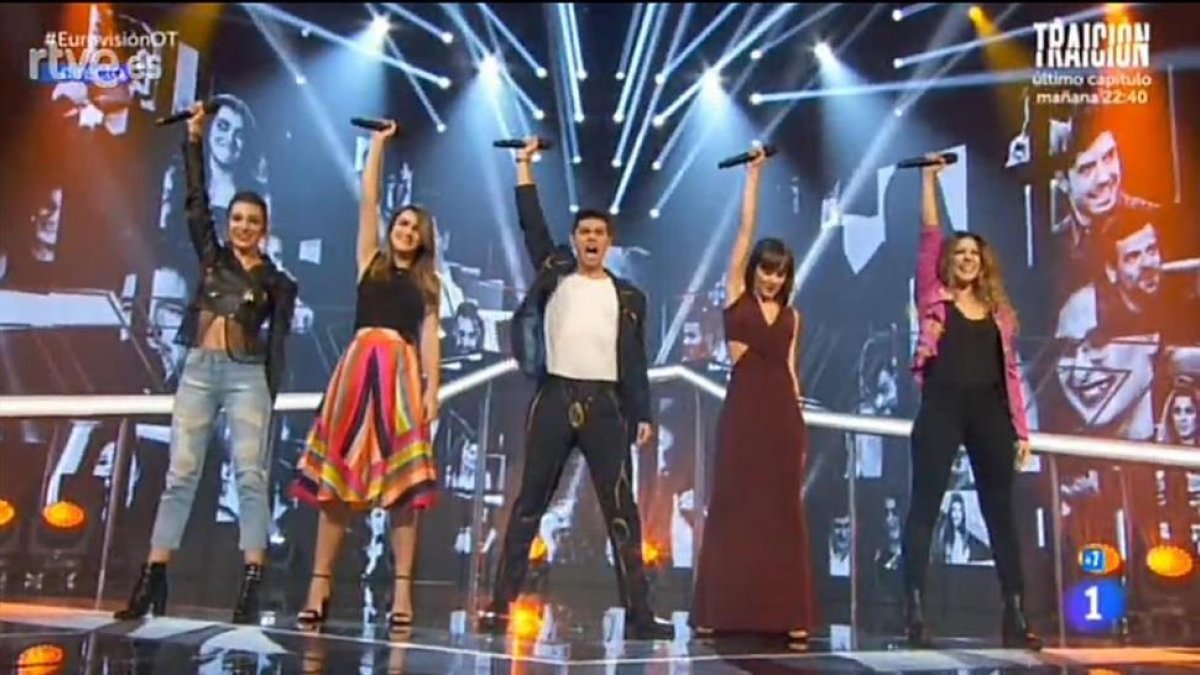 Los finalistas del concurso musical de TVE-1 Operación Triunfo.-EL PERIÓDICO