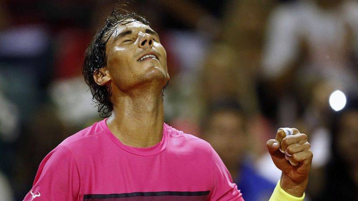 Nadal celebra la victoria ante Facundo Argüello en Buenos Aires.-Foto: REUTERS / MARCOS BRINDICCI