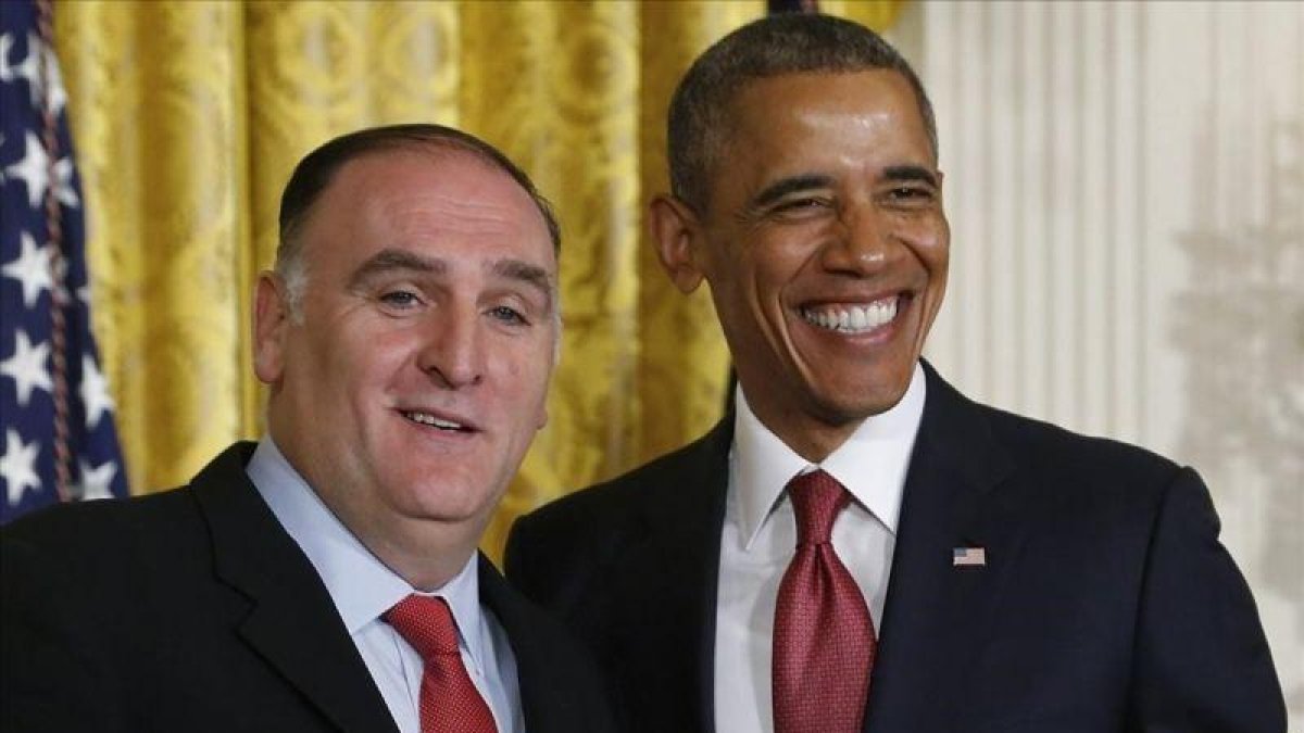 Barak Obama y José Andrés, en una imagen de archivo.-EL PERIÓDICO