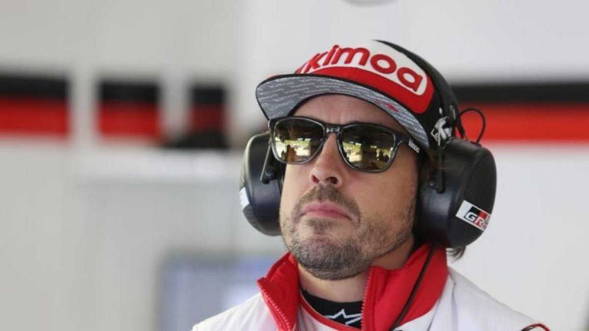 Fernando Alonso, en el equipo Toyota durante las Seis Horas de Spa, que ganaron.-GETTY / JAMES MOY