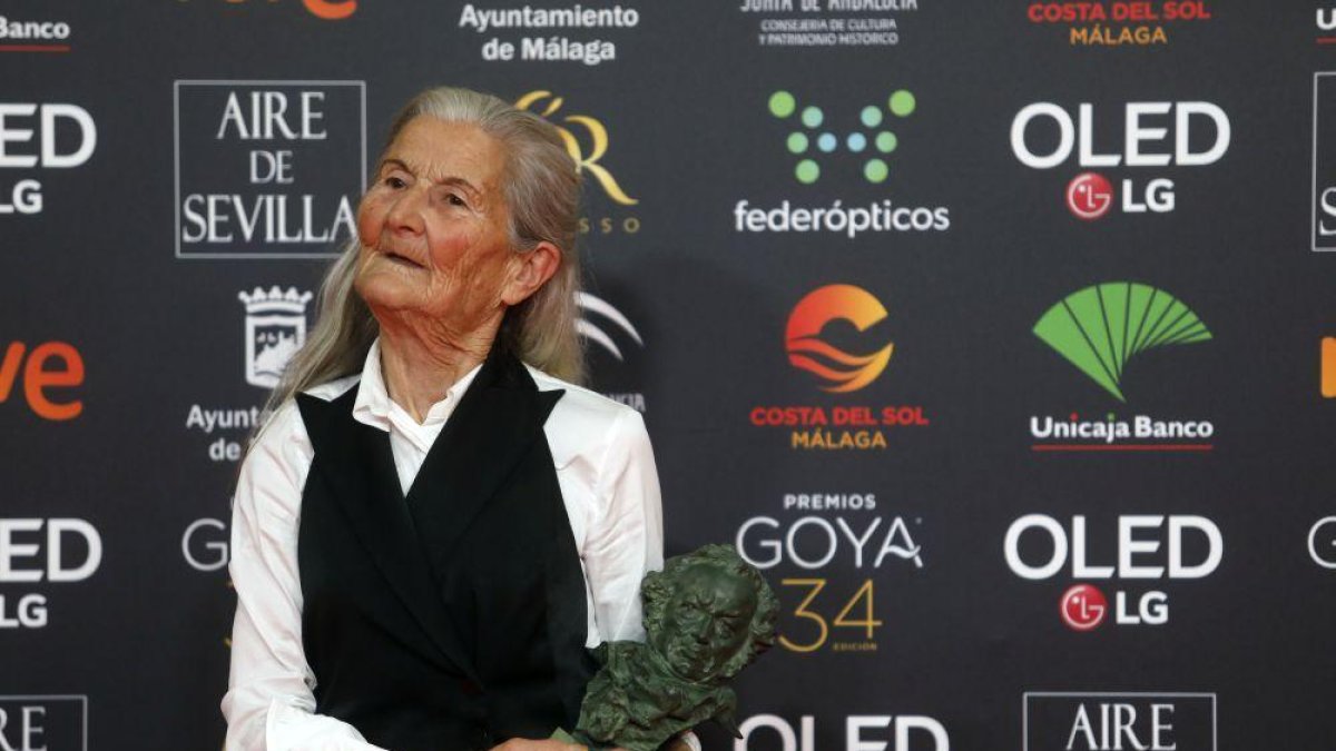 Benedicta Sánchez, tras ser premiada con el Goya a la Actriz Revelación.-EUROPA PRESS