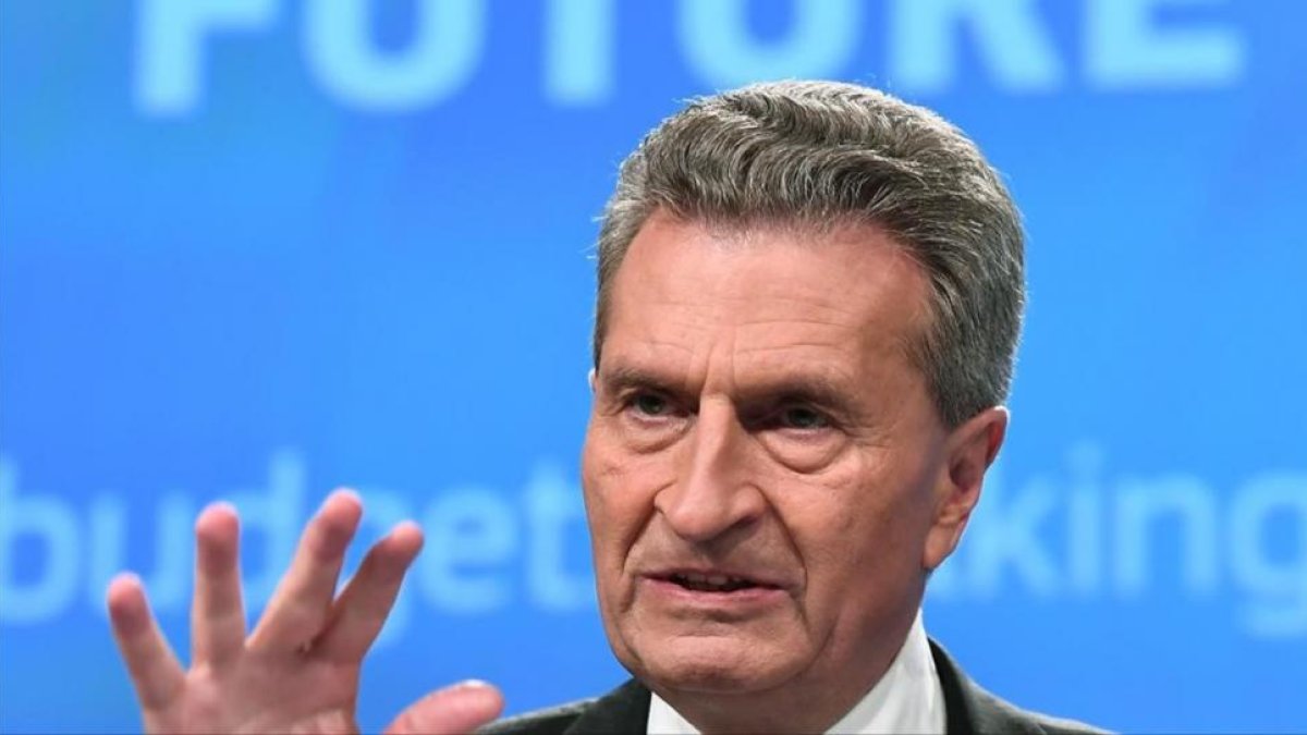 El comisario europeo de presupuesto, Gunther Oettinger.-EMMANUEL DUNAND