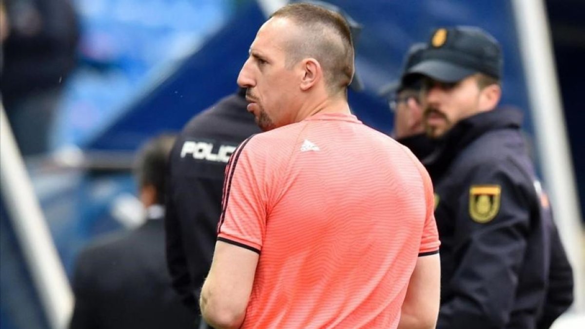 Ribery, uno de los jugadores envueltos en un escándalo sexual, en el Vicente Calderón-GERARD JULIEN