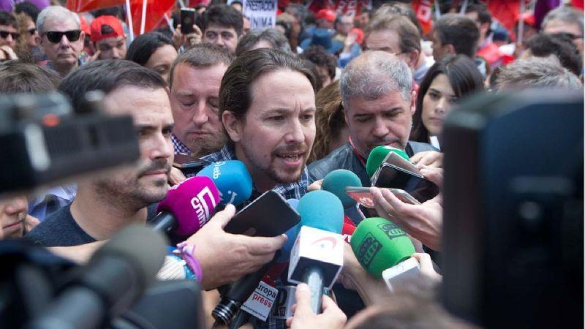 Pablo Iglesias: El Gobierno nos admitió en privado que fue un error reconocer a Guaidó.-PAUL WHITE