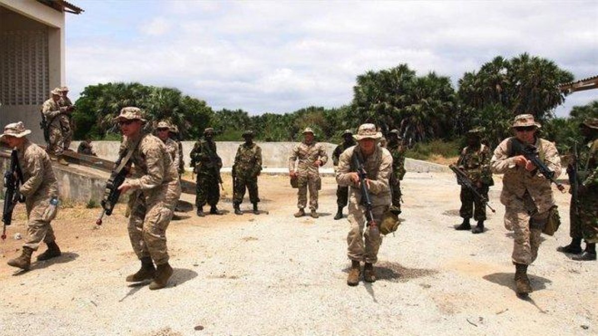 Efectivos estadounidenses en una base militar en Kenia.-EUROPA PRESS