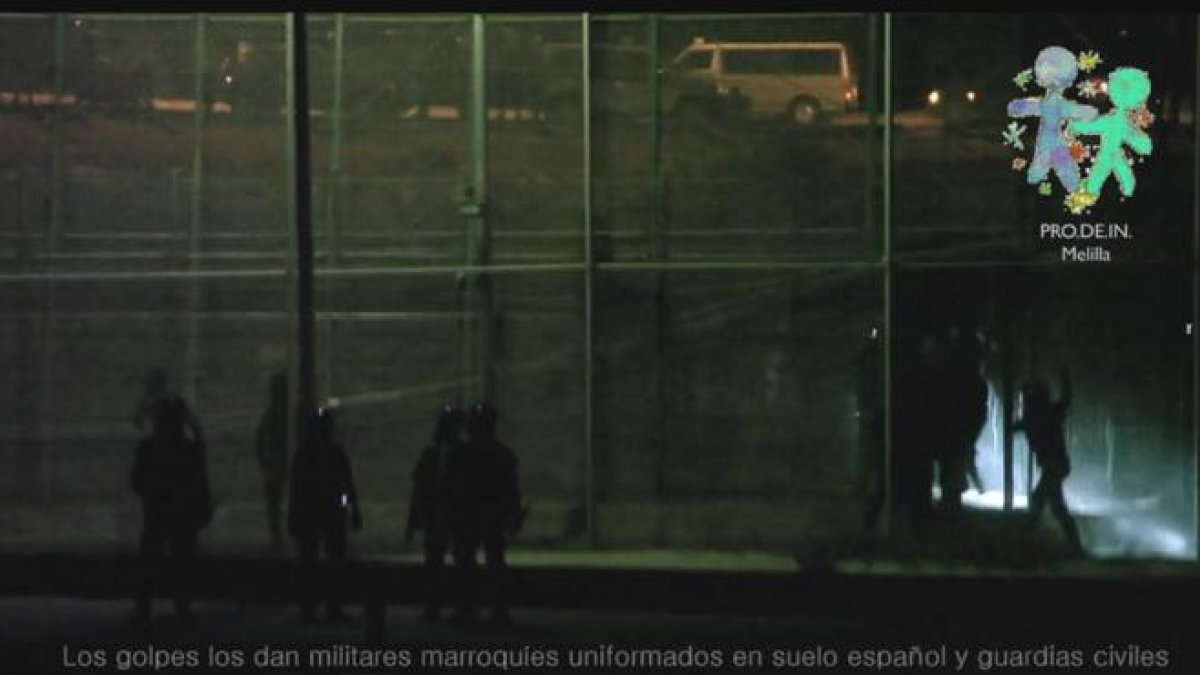 Fotograma del vídeo que muestra los hechos-ASOCIACIÓN PRO.DE.IN MELILLA