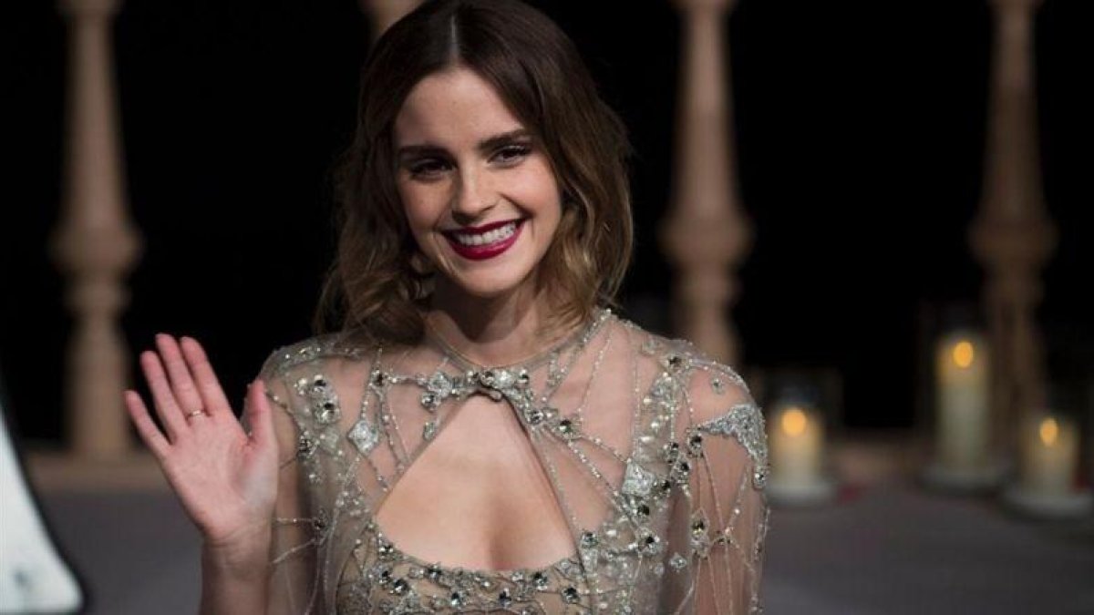 Emma Watson, en la presentación en Shangái de 'La bella y la bestia', la semana pasada.-AFP / JOHANNES EISELE