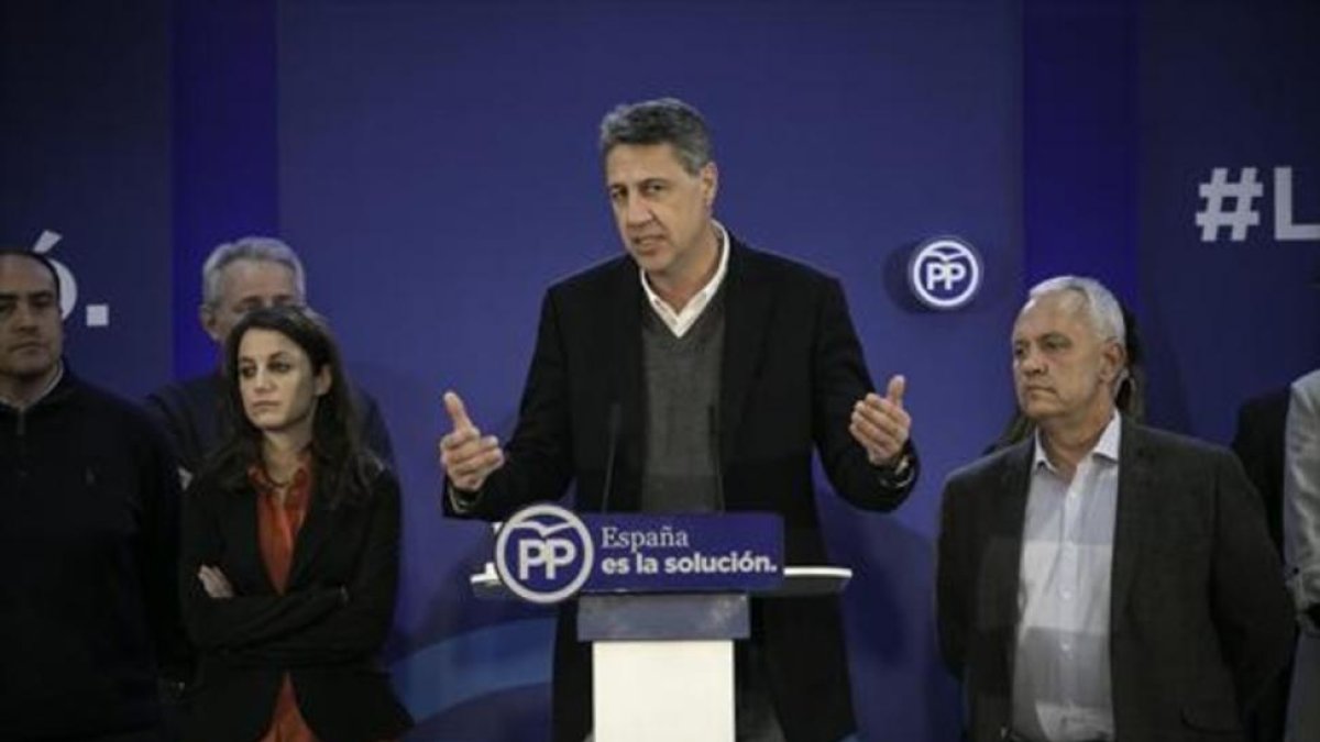 Xavier García Albiol, en la noche electoral.-/ JOAN CORTADELLAS