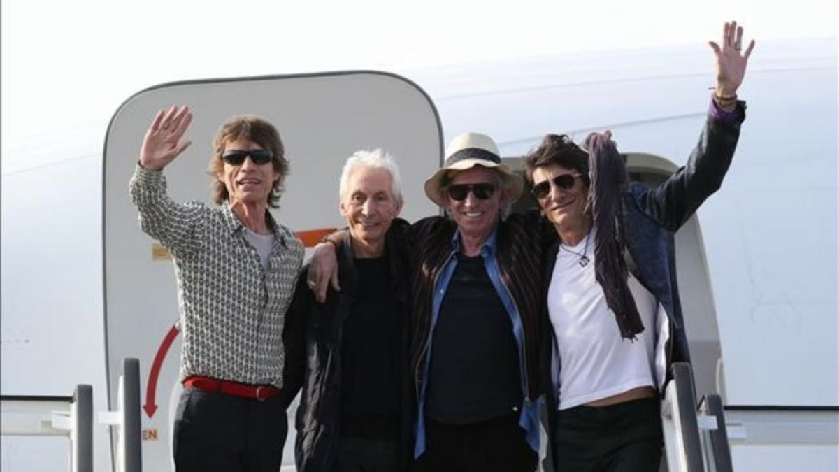 Los Rolling Stones a su llegada a La Habana.-EFE / ALEJANDRO ERNESTO