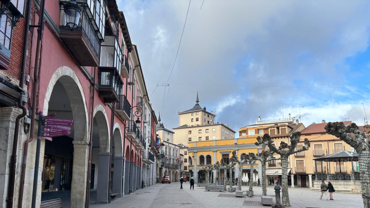 Imagen de la Plaza Mayor de Aranda de Duero.