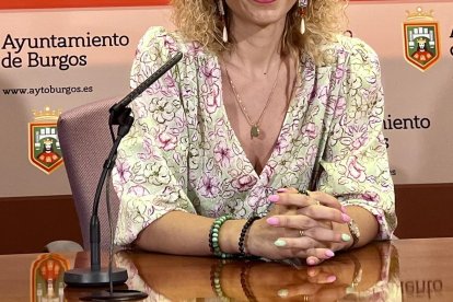 Blanca Carpintero durante el balance de fiestas de San Pedro 2023.