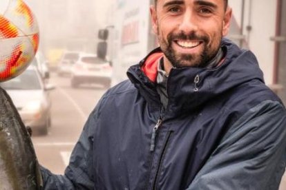 Jorge (Pesca) posa en su ciudad natal, Aranda de Duero