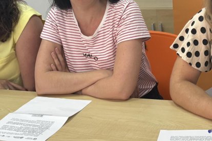 De izquierda a derecha, las psicólogas Cristina Muñoz, Blanca Cuesta y Alba Ortiz