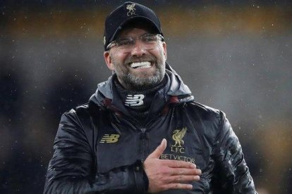 Jürgen Klopp festeja el triunfo del Liverpool.-