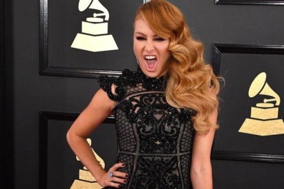 La cantante Paulina Rubio, en los Grammy, el pasado 12 de febrero en Los Ángeles.-Steve Granitz