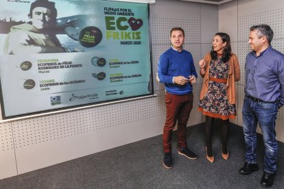 Roberto Lozano, Laura Sebastián y José Tomás López, durante la presentación de la programación. ISRAEL L. MURILLO