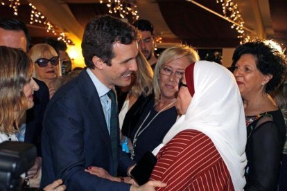 El presidente del PP, Pablo Casado, en un acto de partido en Elche con motivo del Dia Internacional de la Mujer. /-EFE