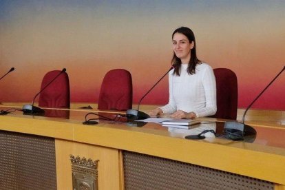 La portavoz de Más Madrid en el Ayuntamiento, Rita Maestre, durante una rueda de prensa.-EUROPA PRESS