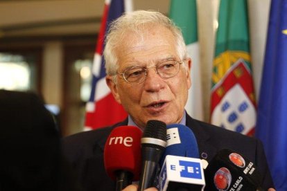 Josep Borrell, el 7 de febrero, en Montevideo.-EFE