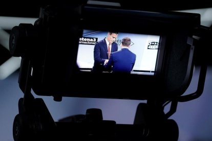 Pedro Sánchez, antes del debate electoral de Atresmedia-JOSÉ LUIS ROCA