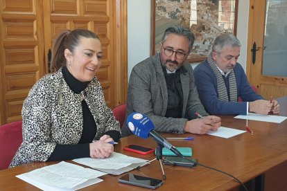 Virginia Barcones, Gustavo García y Pedro de la Fuente. ECB