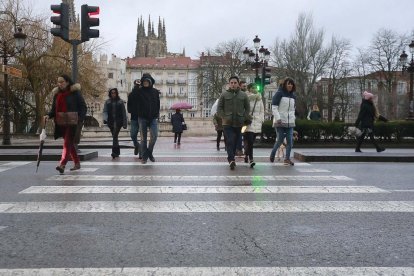 Paso de peatones de la capital burgalesa. TOMÁS ALONSO