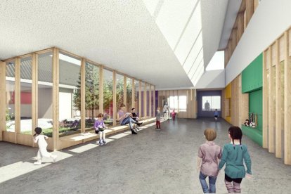 Recreación del interior de la futura escuela infantil de Río Vena.-A2G ARQUITECTOS