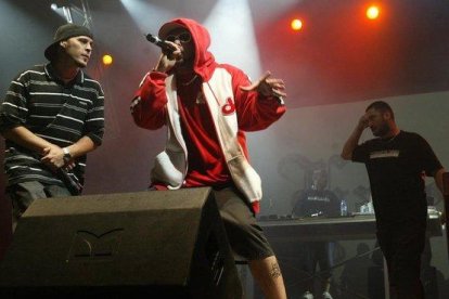 Violadores del Verso en un concierto en Barcelona.-SERGIO LAINZ