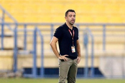 Xavi, durante el partido.-@ALSADDSC