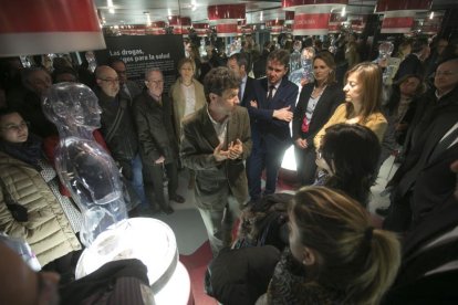 Imagen de la inauguración de exposición de ‘la Caixa’ y Caja de Burgos.-RAÚL G. OCHOA