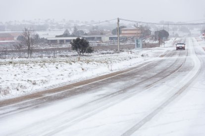 Nevada en la localidad de Tardobispo, en Zamora. ICAL