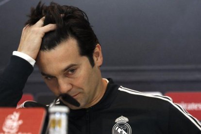 Santiago Solari, técnico del Madrid, en rueda de prensa.-EFE