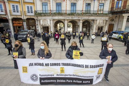 Una de las protestas este año en Burgos del colectivo de autónomos. SANTI OTERO