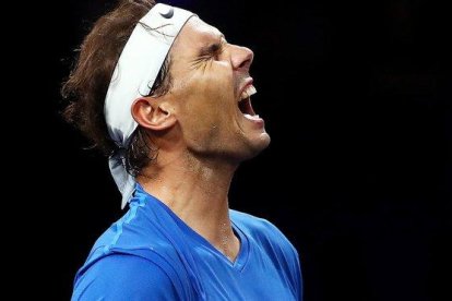 Rafa Nadal, durante un partido de la Laver Cup.-GETTY IMAGES / JULIAN FINNEY