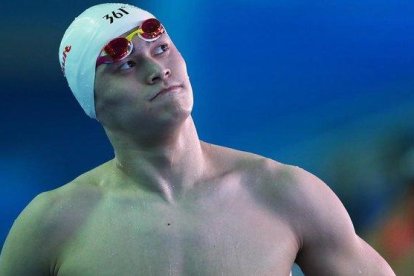 Sun Yang durante los Mundiales de Natación de Gwangju.-