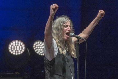 Patti Smith, en el festival Jardins de Pedralbes.-FERRAN SENDRA