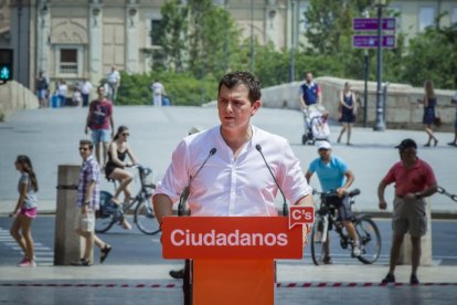 Albert Rivera, durante el mitin de Ciudadanos en Valencia.-